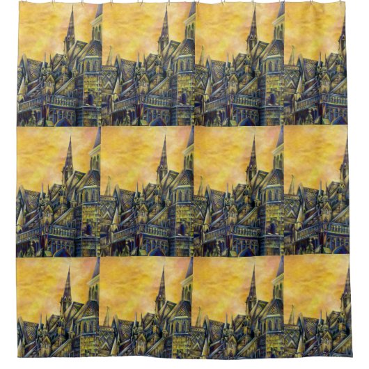 Lust in ruimte douchegordijn (Voorkant)