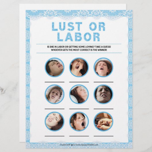 Lust of arbeid [Luxe kant [blauw]] Briefhoofd (Voorkant / Achterkant)