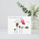 Lustger Spruch "Schmetterling" Briefkaart (Staand voorkant)