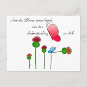 Lustger Spruch "Schmetterling" Briefkaart (Voorkant)