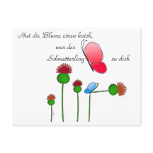 Lustger Spruch "Schmetterling"