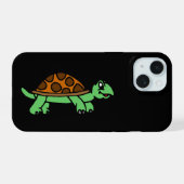 Lustiege Schildkröte iPhone 15 Case (Achterkant horizontaal)