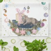 Lustig süsses Küchentuch mit Pferdebild Theedoek (Gevouwen)