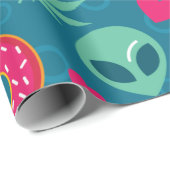 Lustige Alien Hanf Cadeaupapier (Rol Hoek)