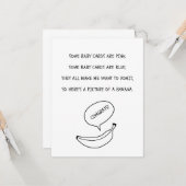 Lustige Baby Glückwunsch Karte mit Banane Kaart (Voorkant / Achterkant in situ)