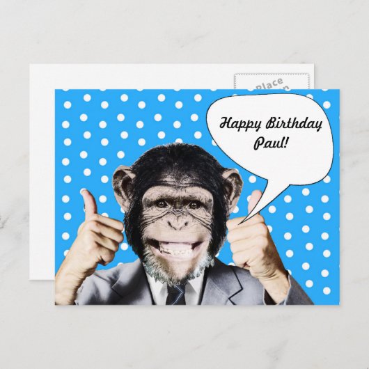 Lustige beschreibbare personalisierbare Postkarten Briefkaart (Voorkant / Achterkant)