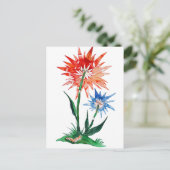 lustige blume.jpg briefkaart (Staand voorkant)