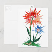 lustige blume.jpg briefkaart (Voorkant / Achterkant)