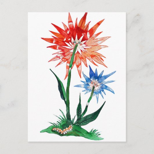 lustige blume.jpg briefkaart (Voorkant)