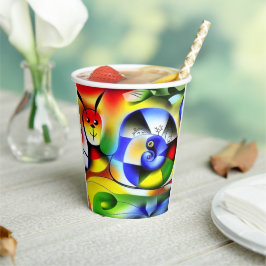 Lustige bunte Schnecke Papieren Bekers