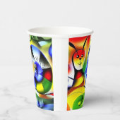 Lustige bunte Schnecke Papieren Bekers (Rechts)