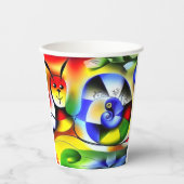 Lustige bunte Schnecke Papieren Bekers (Voorkant)