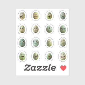 Lustige Chibi-Ostereier-Sticker – 16 Stück Sticker