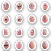 Lustige Chibi-Ostereier-Sticker – 16 Stück Sticker (Voorkant)