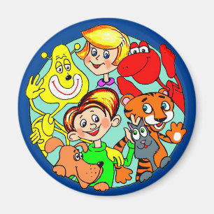 Lustige Comicfiguren Magneet