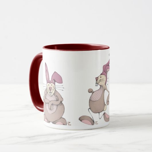 Lustige Hasen Mok (Voorkant links)