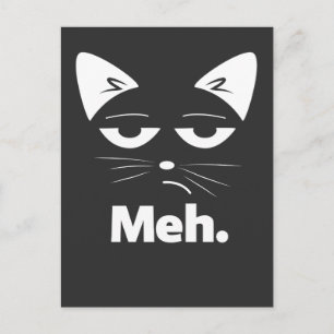 Lustige Katze Sarkastisches Kitten Meh Briefkaart