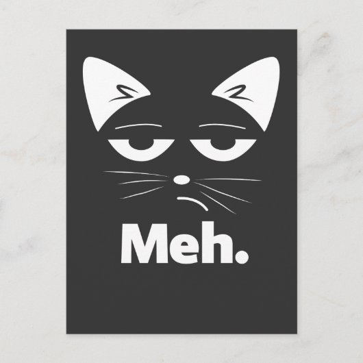Lustige Katze Sarkastisches Kitten Meh Briefkaart (Voorkant)