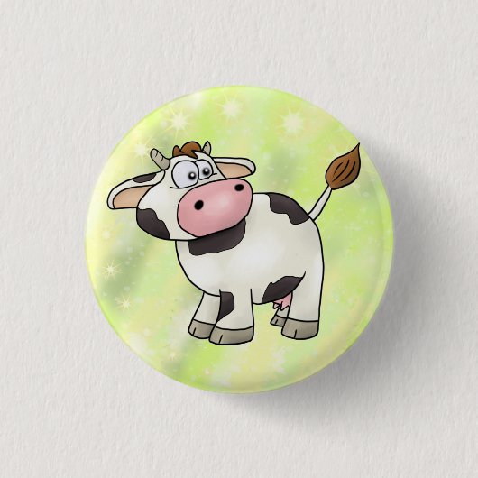 lustige Kuh Ronde Button 3,2 Cm (Voorkant)