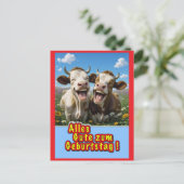 lustige kühe briefkaart (Staand voorkant)