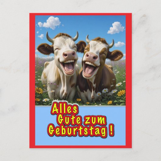 lustige kühe briefkaart (Voorkant)