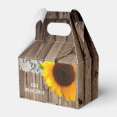 lustige lace - zonnebloem - bruiloft bedankdoosjes (Achterkant)