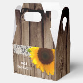 lustige lace - zonnebloem - bruiloft bedankdoosjes (Geopend)