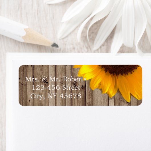 lustige lace - zonnebloem - bruiloft etiket (Insitu)