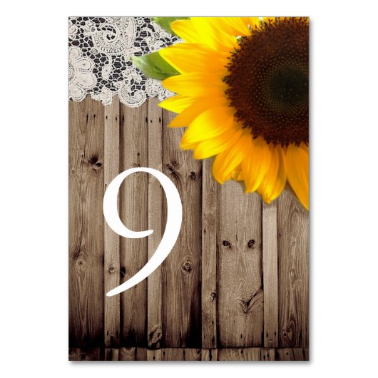 lustige lace - zonnebloem - bruiloft kaart (Achterkant)