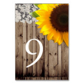 lustige lace - zonnebloem - bruiloft kaart (Voorkant)