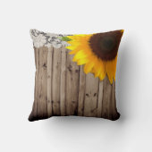 lustige lace - zonnebloem - bruiloft kussen (Achterkant)