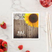 lustige lace - zonnebloem - bruiloft servet (Insitu)