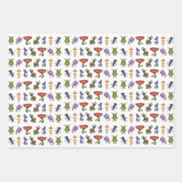 Lustige Monster Inpakpapier Vel