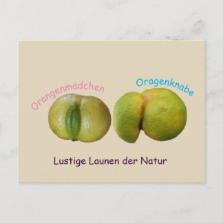 Lustige Orangen Briefkaart