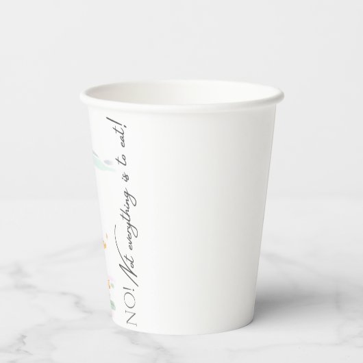 Lustige Oster-Pappbecher mit Pony und Hase Papieren Bekers (Achterkant)