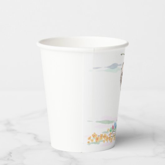 Lustige Oster-Pappbecher mit Pony und Hase Papieren Bekers (Rechts)