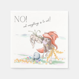 Lustige Oster-Servietten mit Pony und Hase Servet