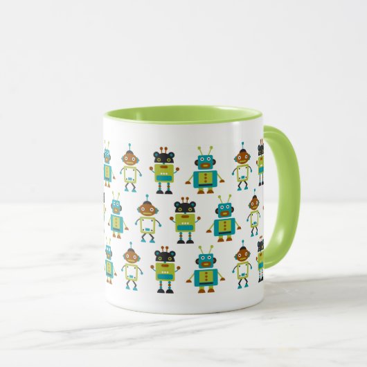 Lustige Roboter Mok (Voorkant rechts)