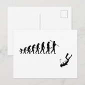 Lustige Tauchen Evoluton Briefkaart (Voorkant / Achterkant)