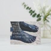 Lustige Urlaubsgrüße mit schlammigen Füßen Briefkaart (Staand voorkant)