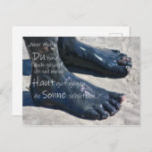 Lustige Urlaubsgrüße mit schlammigen Füßen Briefkaart (Voorkant / Achterkant)