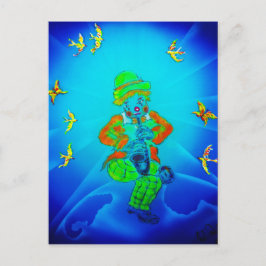 Lustige Welt Clown 2 Briefkaart
