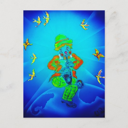 Lustige Welt Clown 2 Briefkaart (Voorkant)