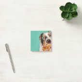 Lustiger Australian Shepherd Hund mit Lolli Post-it® Notes (Kantoor)