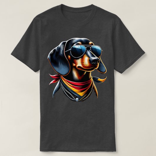 Lustiger Dackel mit Flagge Deutschland Witzig Cool T-shirt (Design voorkant)