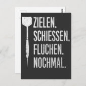 Lustiger Dart Spruch Dartpfeil Problemen Briefkaart (Voorkant / Achterkant)