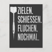Lustiger Dart Spruch Dartpfeil Problemen Briefkaart (Voorkant)