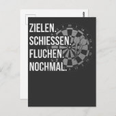 Lustiger Dart Spruch Dartscheibe Dartpfeil Problem Briefkaart (Voorkant / Achterkant)