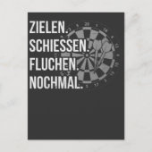 Lustiger Dart Spruch Dartscheibe Dartpfeil Problem Briefkaart (Voorkant)