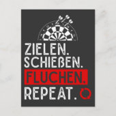 Lustiger Dart Spruch Dartscheibe Probleme Darts Mä Briefkaart (Voorkant)